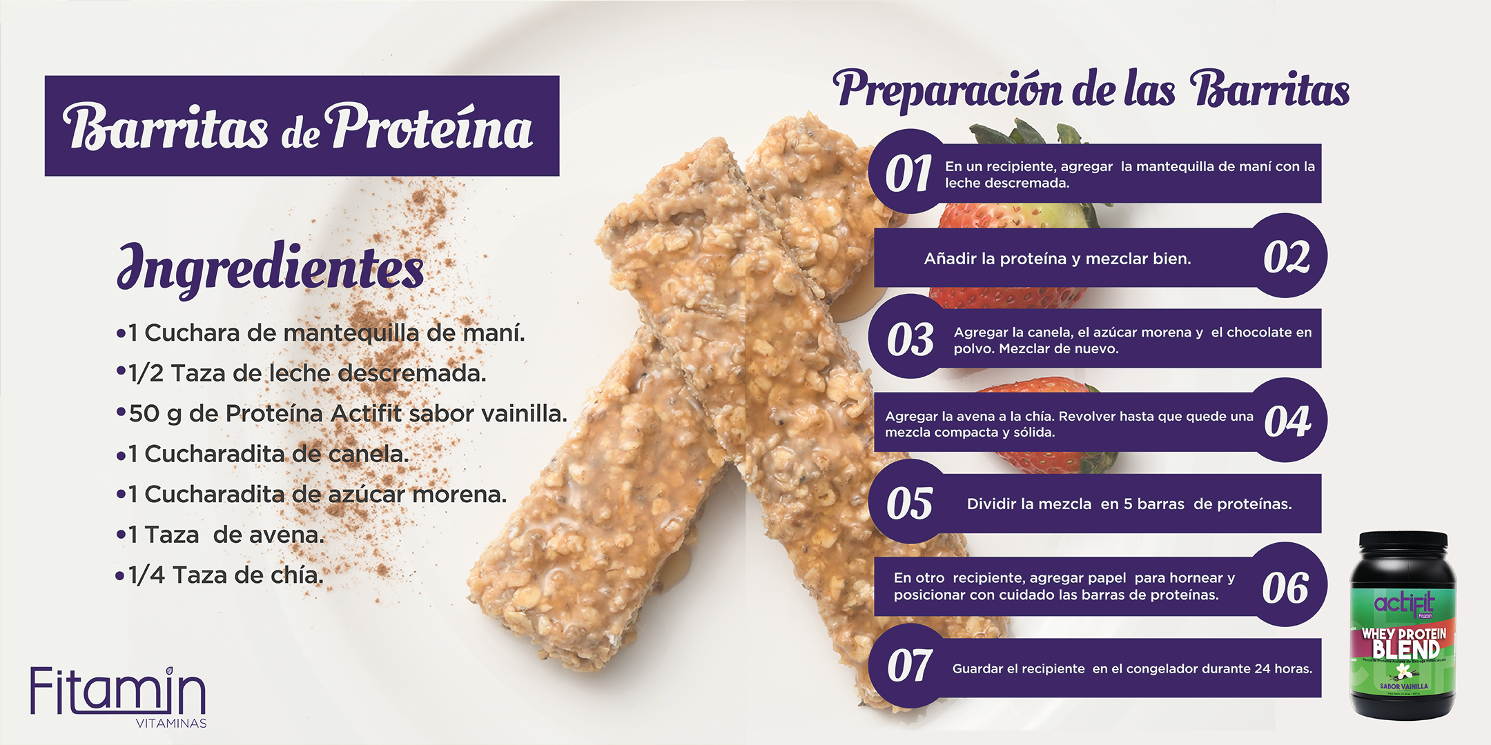 Receta - Barritas de Proteína