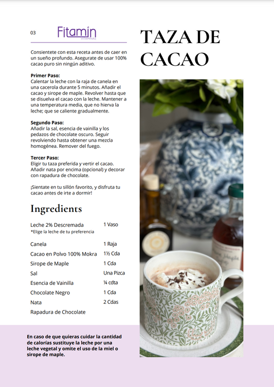 Recipe - Cup of Cocoa to sleep