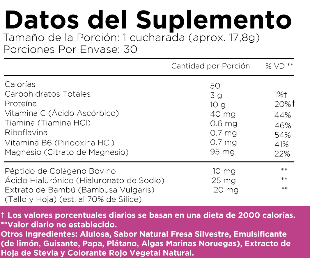 Colágeno Hidrolizado con ácido Hialurónico