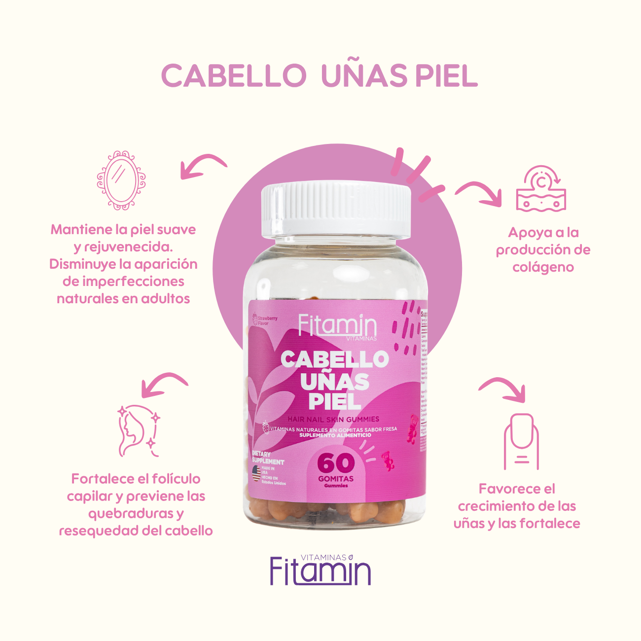 Vitamina Cabello, Uñas y Piel