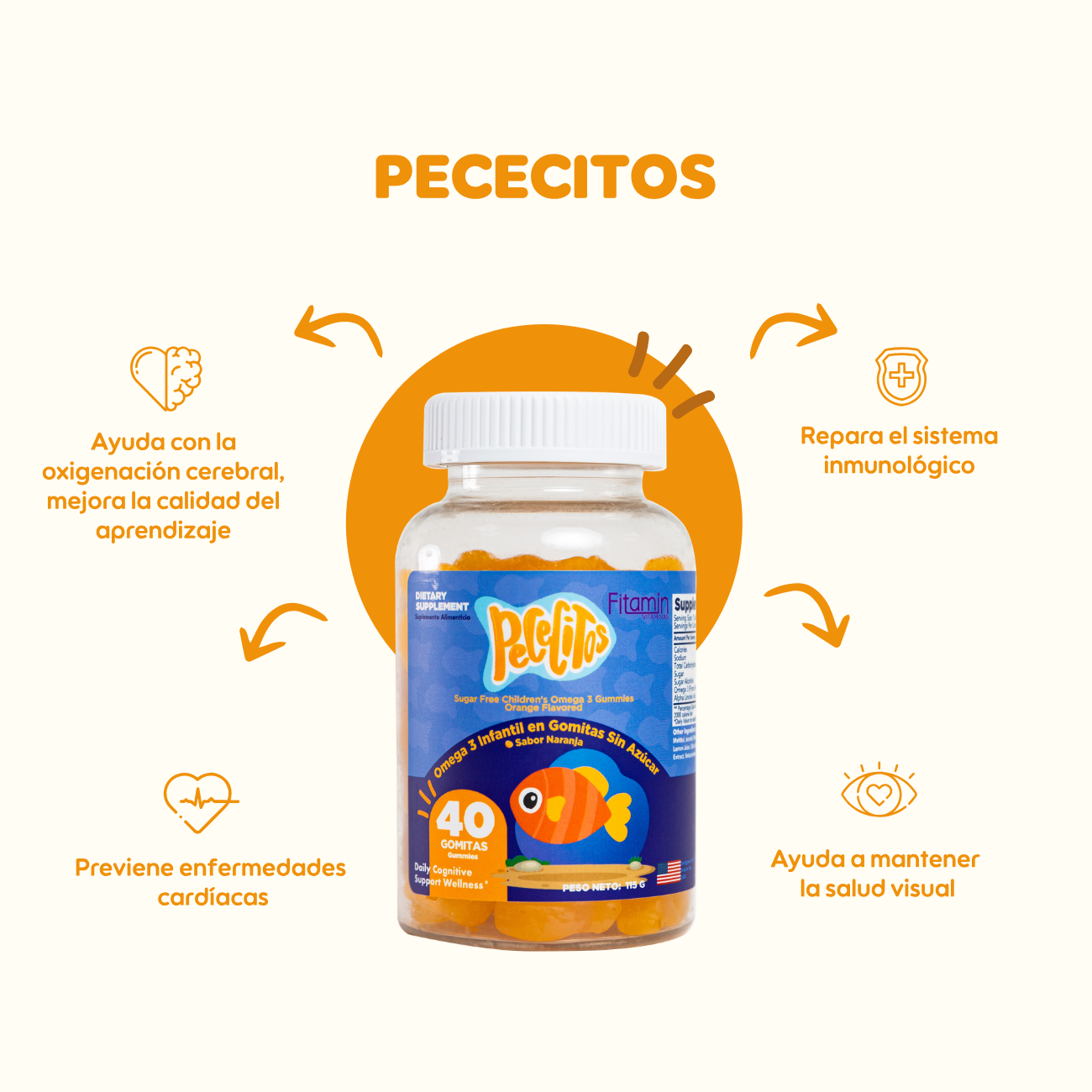 Pececitos - Omega 3 para Niños