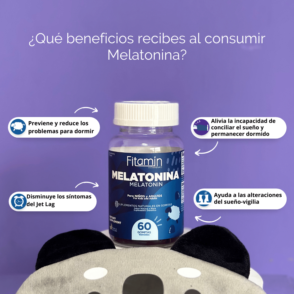 Gomitas de melatonina para niños, ayuda para dormir de forma