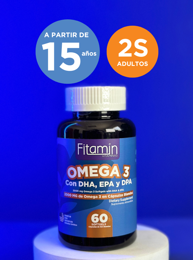 Omega 3 1000mg con DHA DPA EPA Vitaminas Fitamin