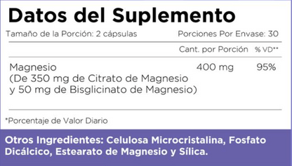 Citrato + Bisglicinato de Magnesio